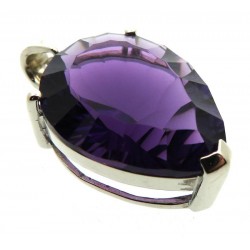 Siberian Amethyst Quartz Sterling Silver Pendant 01